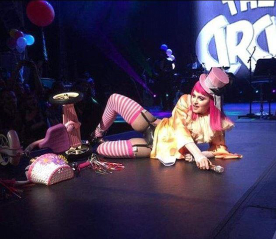 Madonna clown stage